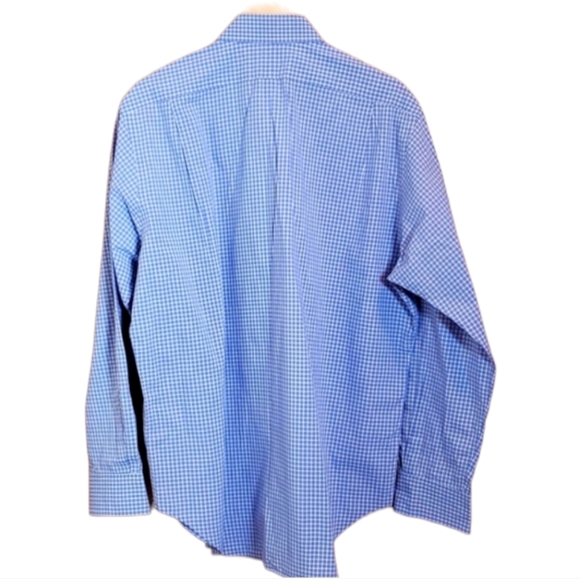 POLO BY RL 16.5 34/ 35 REGENT CLASSIC FIT BLUE CHECK LONGSLEVE BUTTON UP - Picture 2 of 4